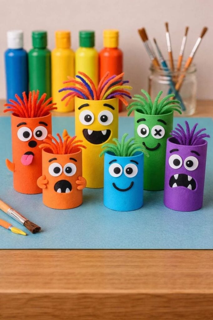 Toilet Paper Roll Monsters