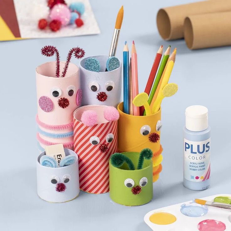 Toilet Paper Roll Pencil Holders