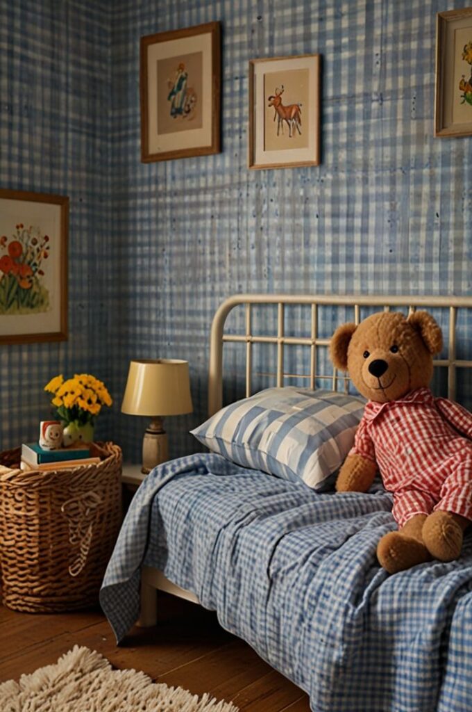 Use Blue Gingham Details
