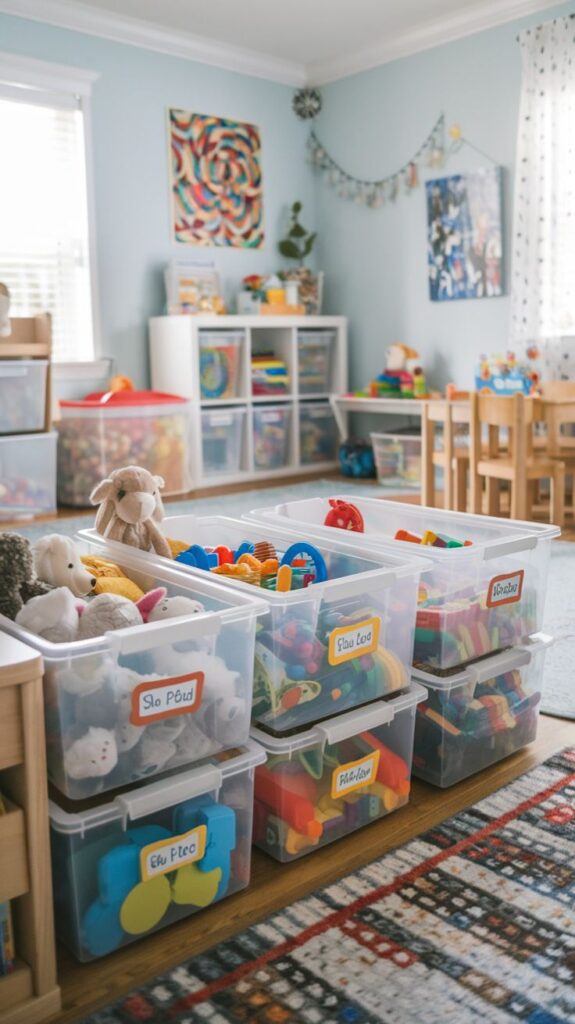 Use Clear Storage Bins

