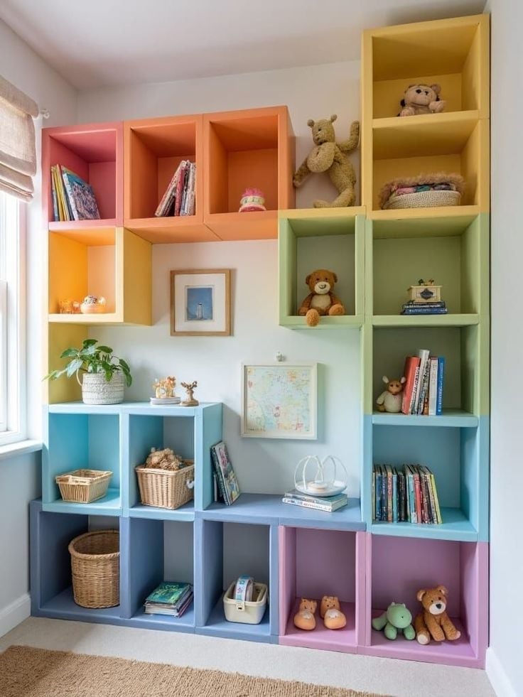 Use Colorful Storage Cubes