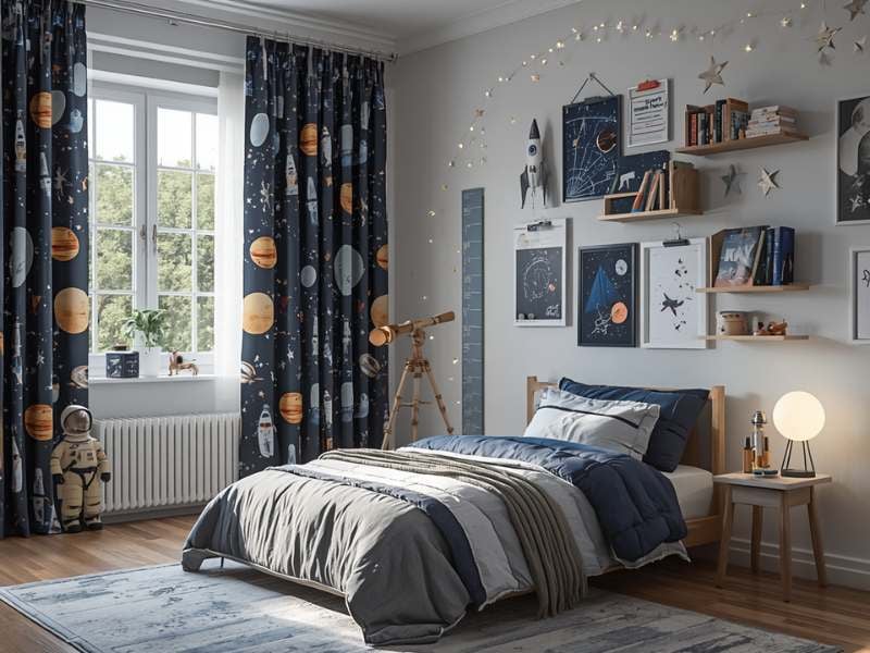  Use Space-Themed Curtains