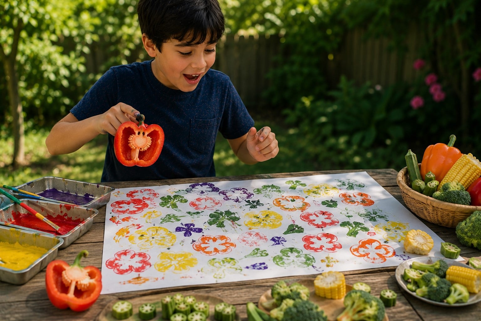 Vegetable Print Art