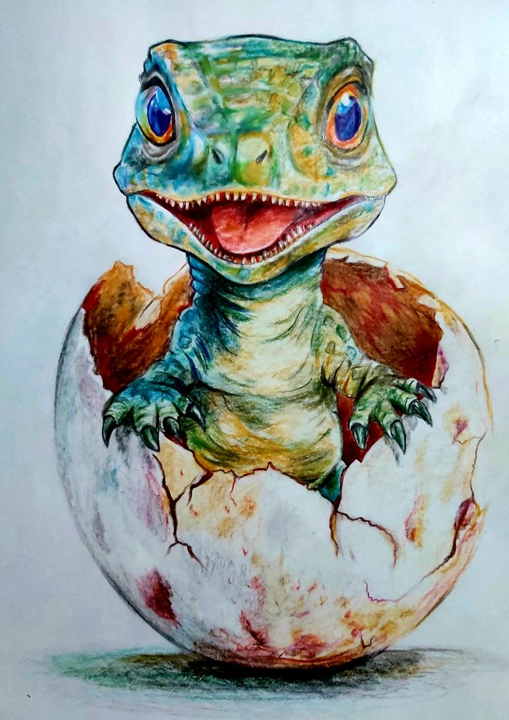 Watercolour Dinosaur