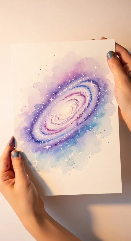 Watercolour Galaxy Art