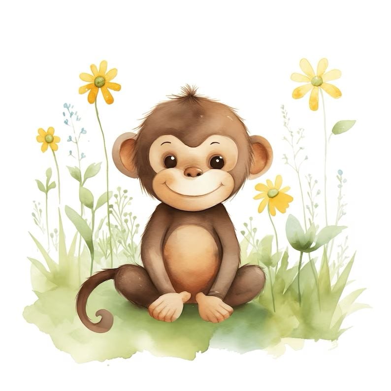 Watercolour Monkey