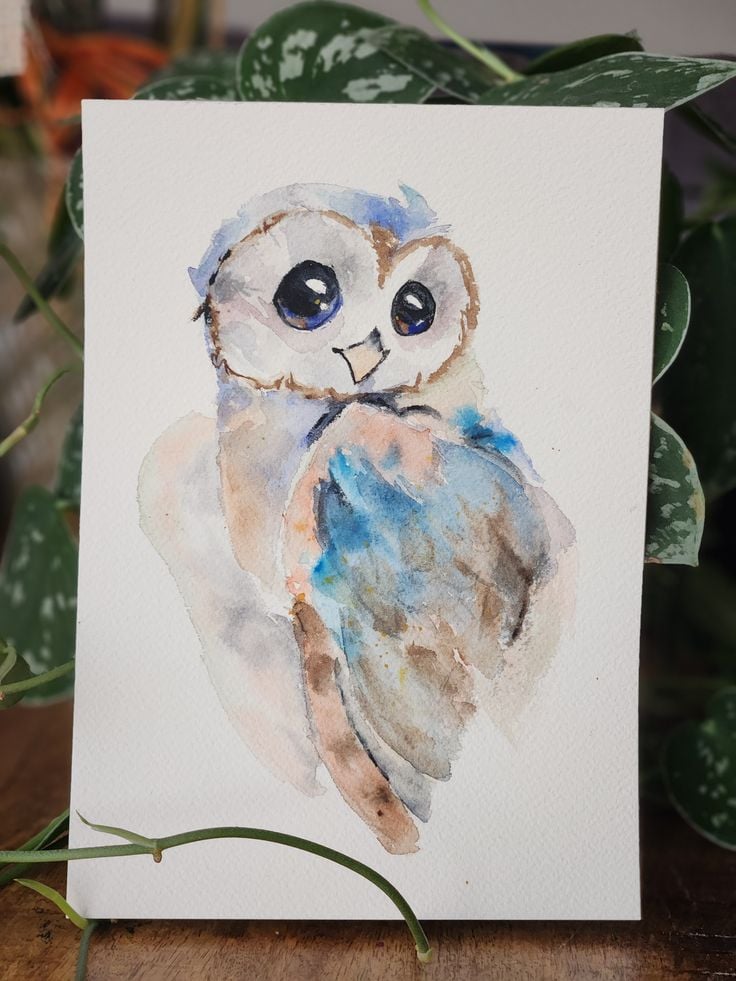 Watercolour Owl