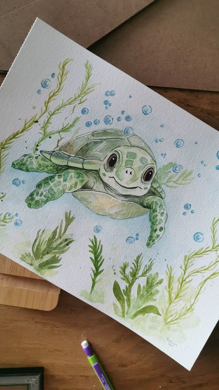 Watercolour Turtle