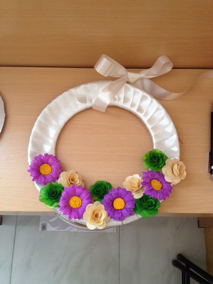 Decorative Paper Plate Wreath