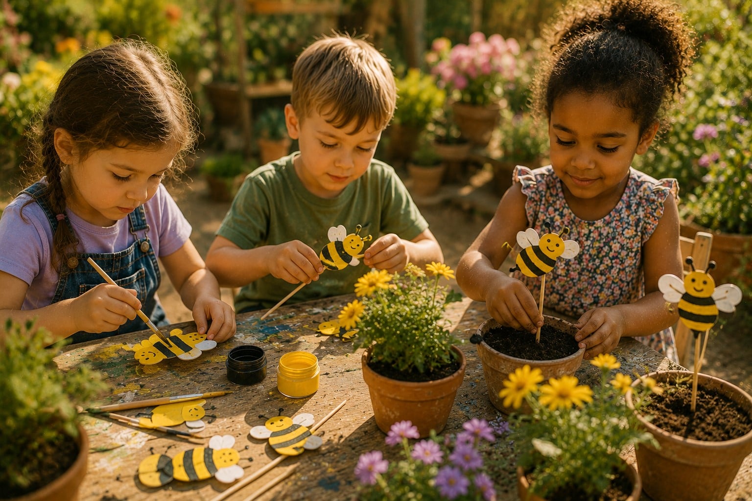 bee garden stake