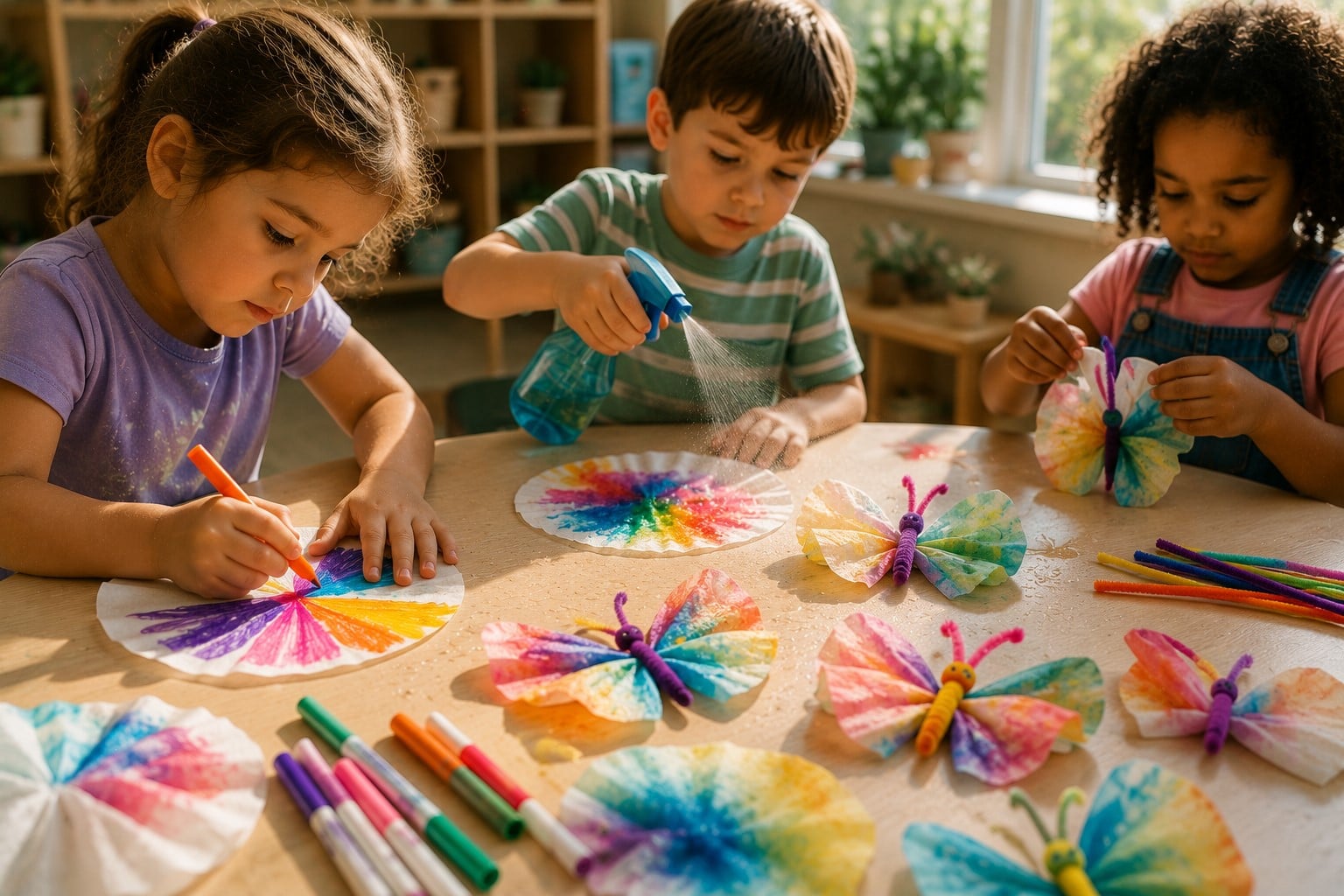 coffee filter butterfly craft