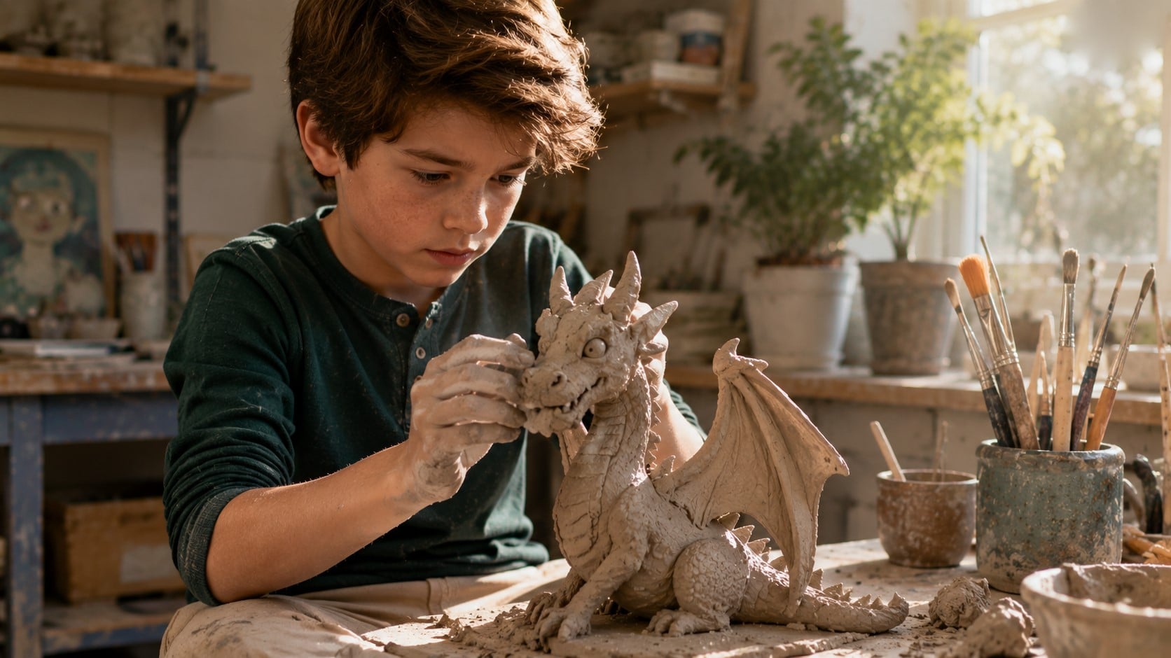 clay sculpting