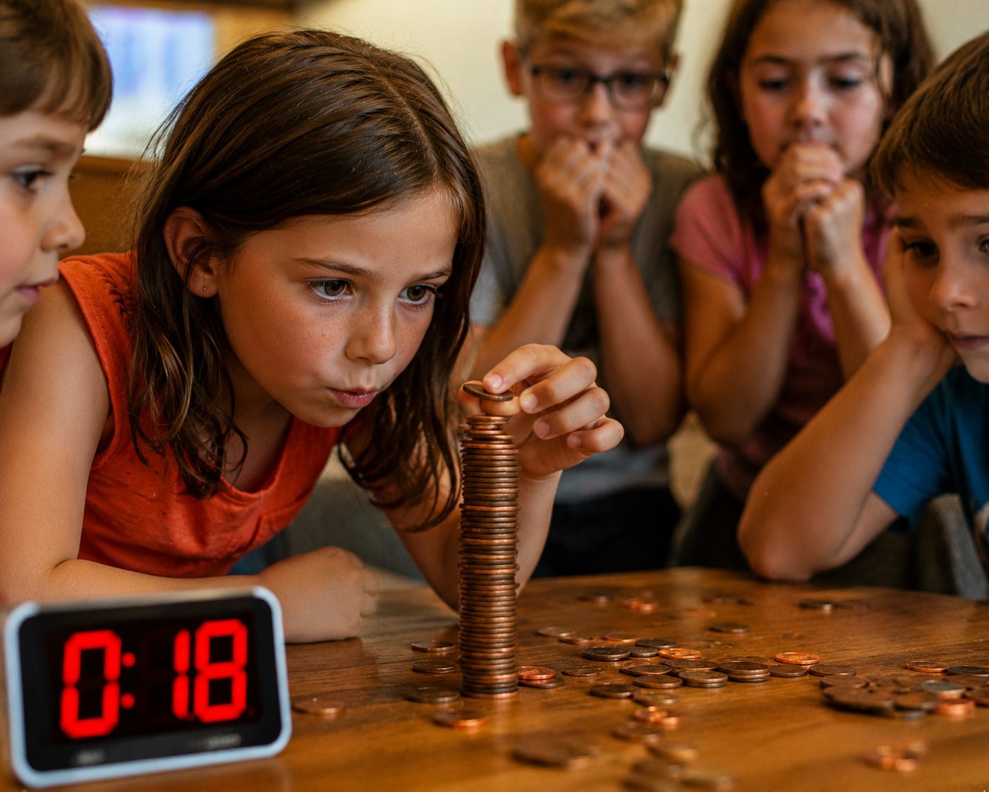 coin stacking