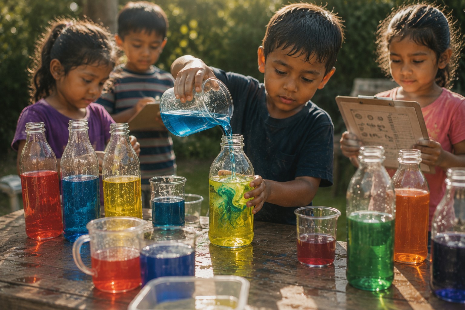 colour mixing in bottles