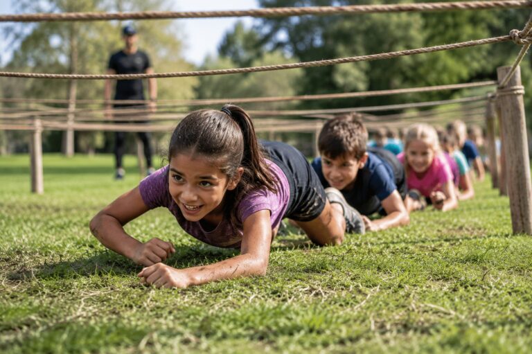 Commando Crawl Rope 27 Obstacle Course Ideas for Kids You Should Recreate Right Now