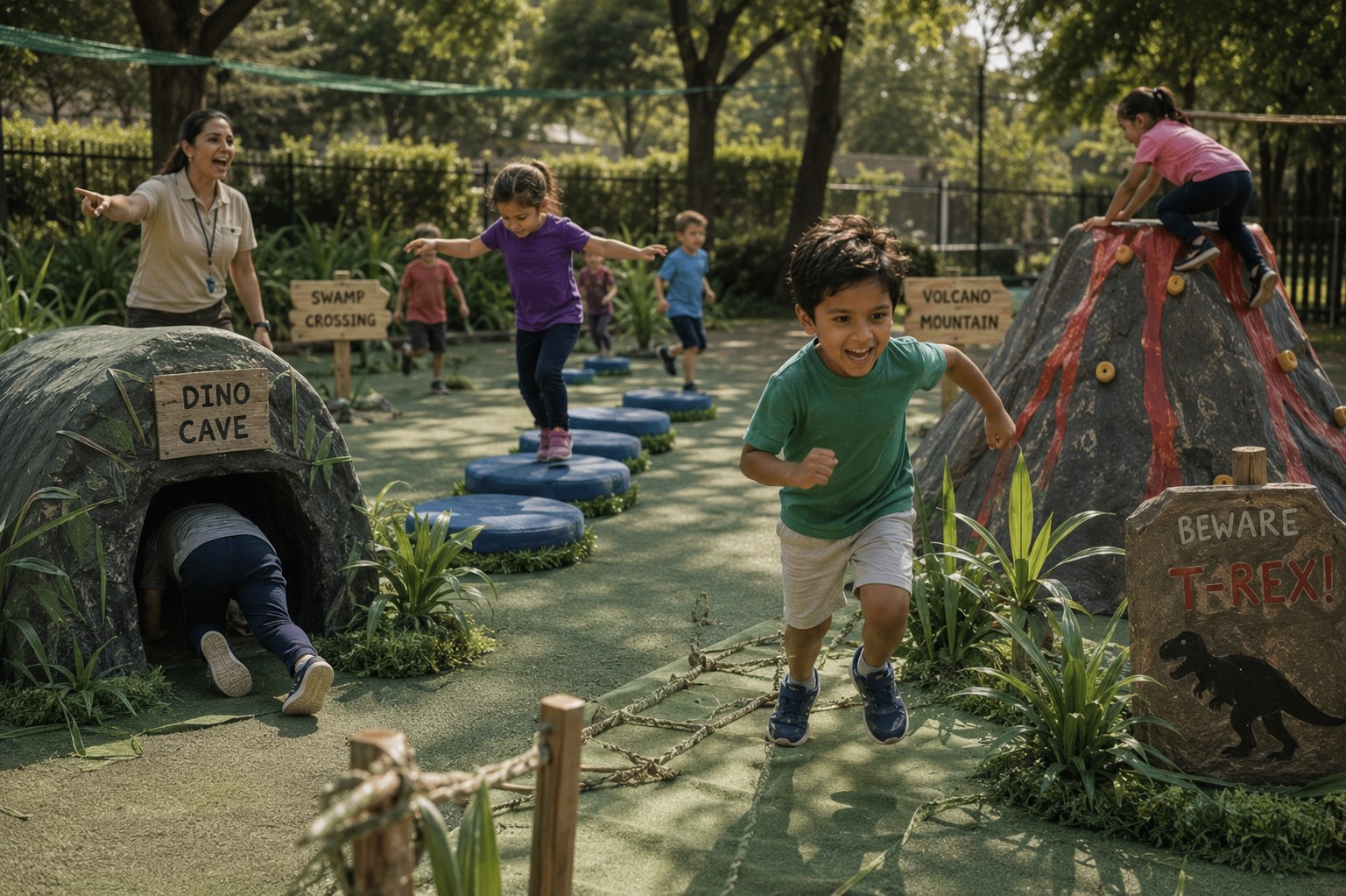 dinosaur themed obstacle 