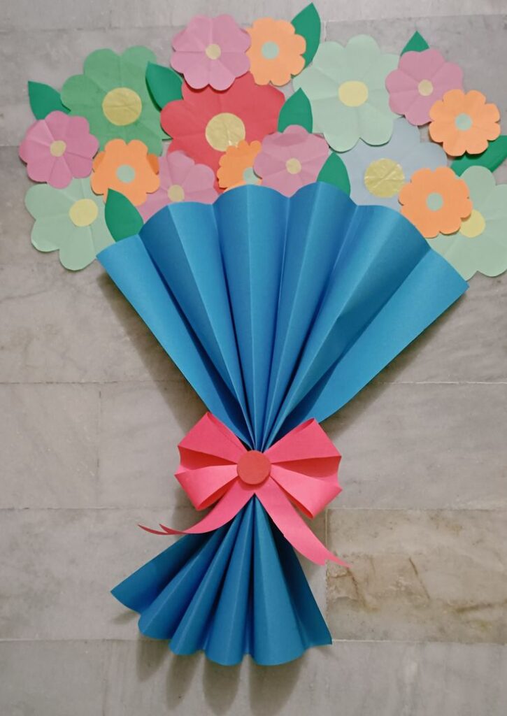Construction Paper Flower Bouquet