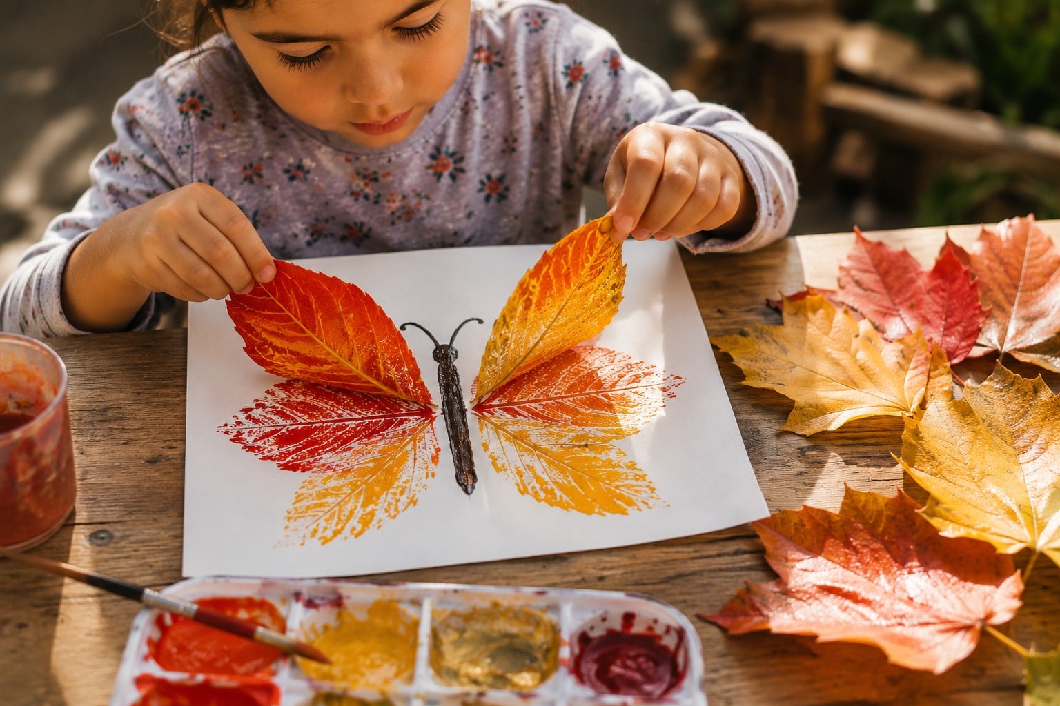 leaf print flower