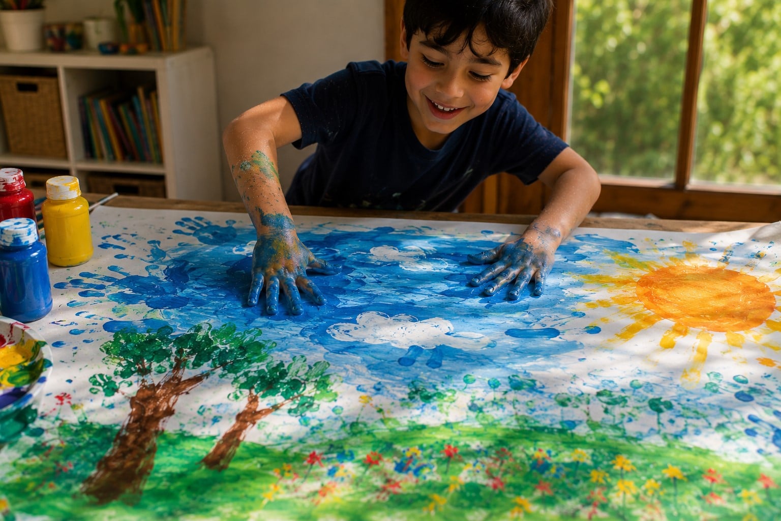Finger Painting Landscape
