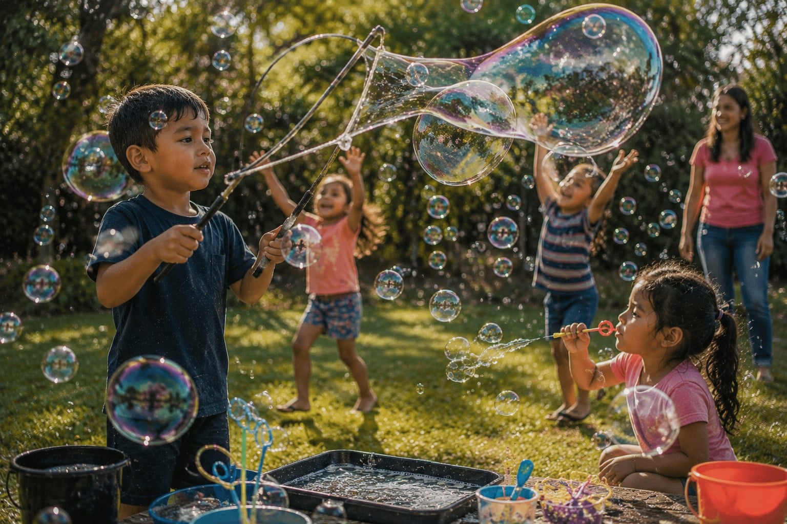 outdoor bubble station