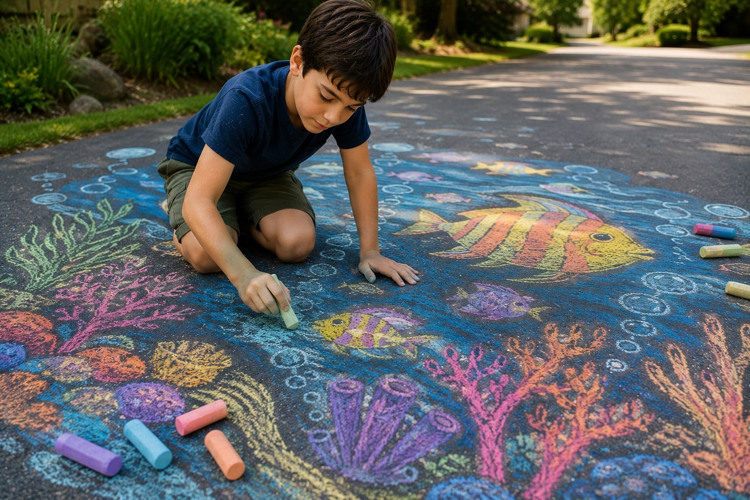 Outdoor Chalk Mural