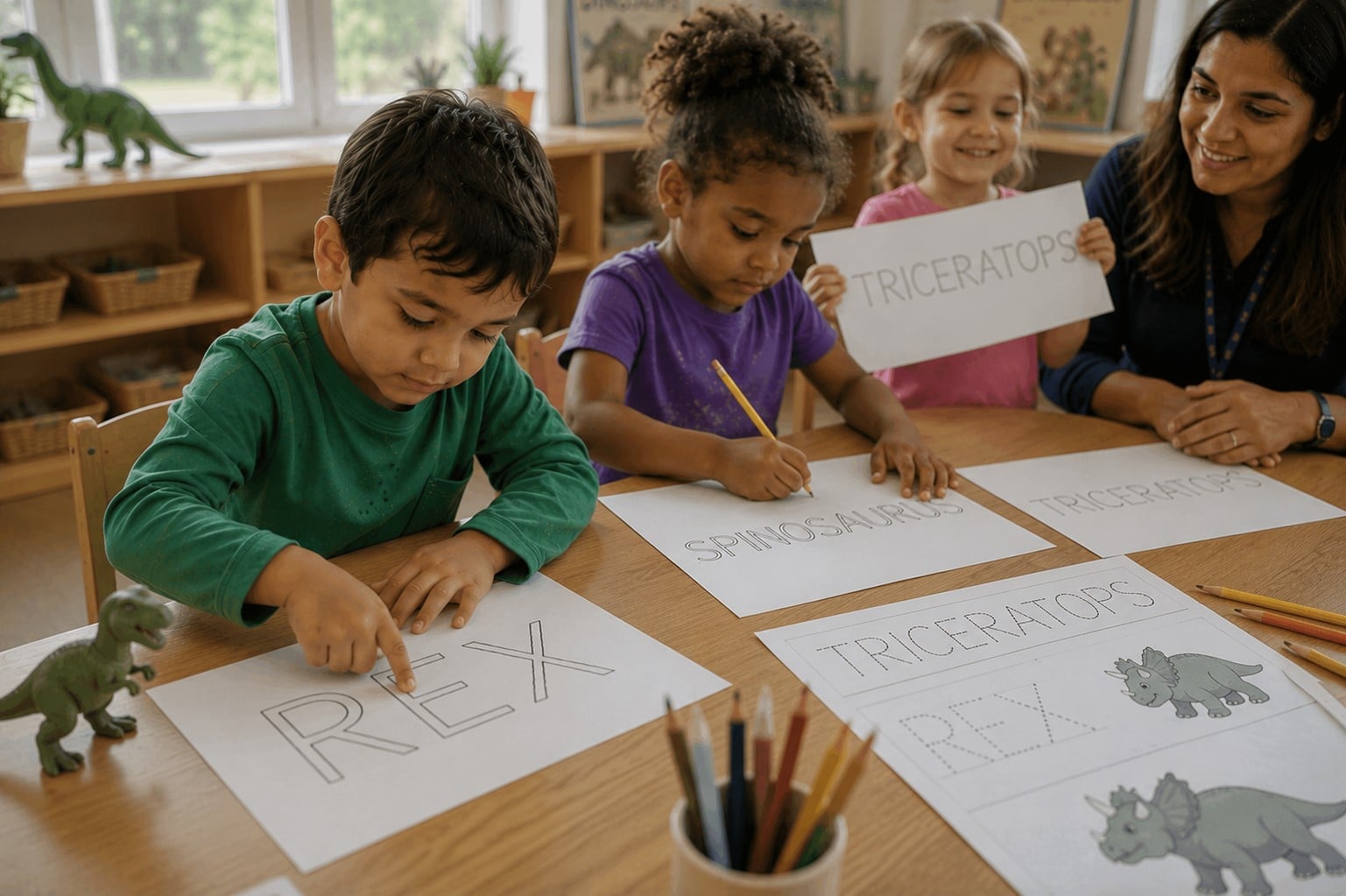 dinosaur name writing