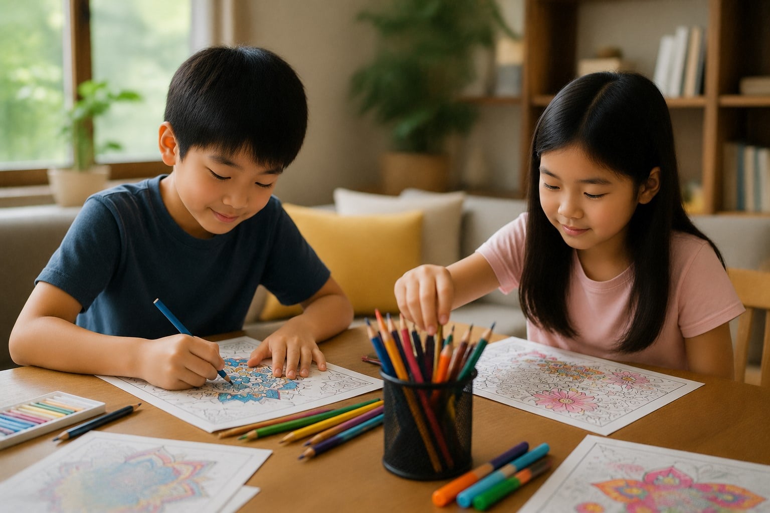 children picking pencil