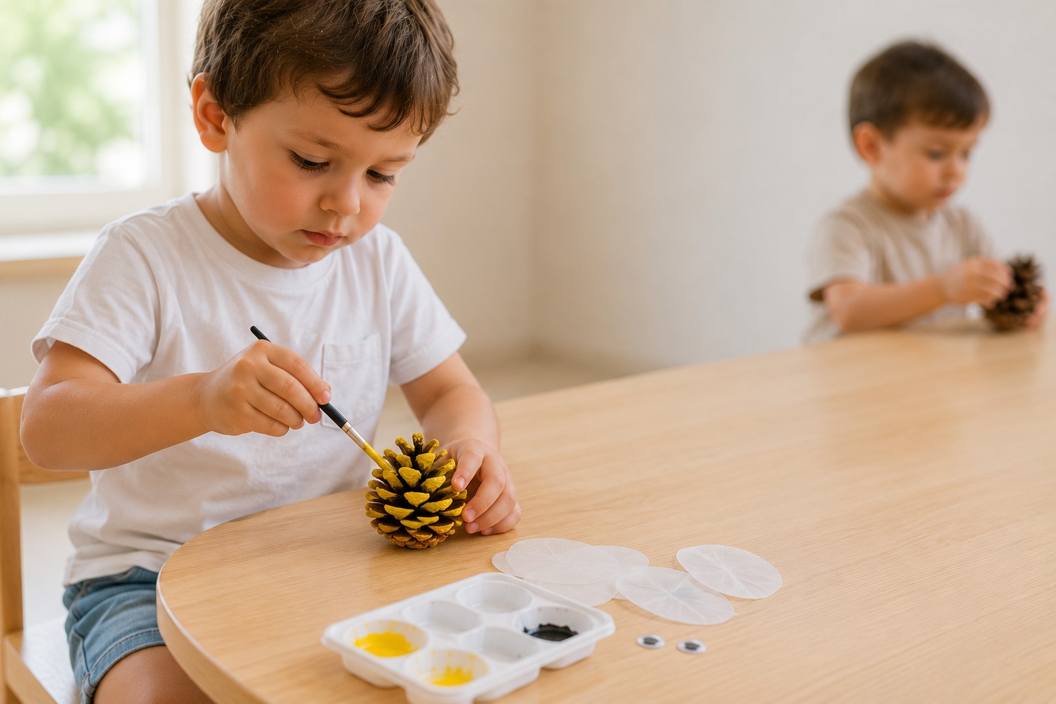 pinecone bee craft