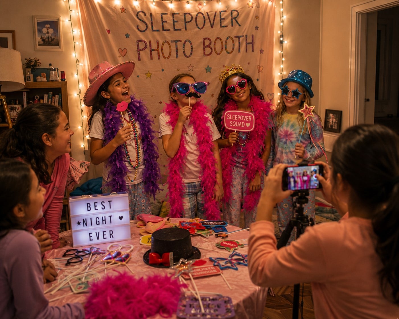 sleepover photo booth