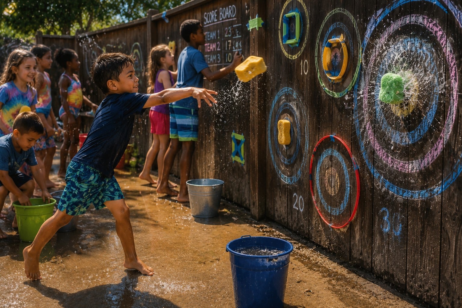 water sponge toss