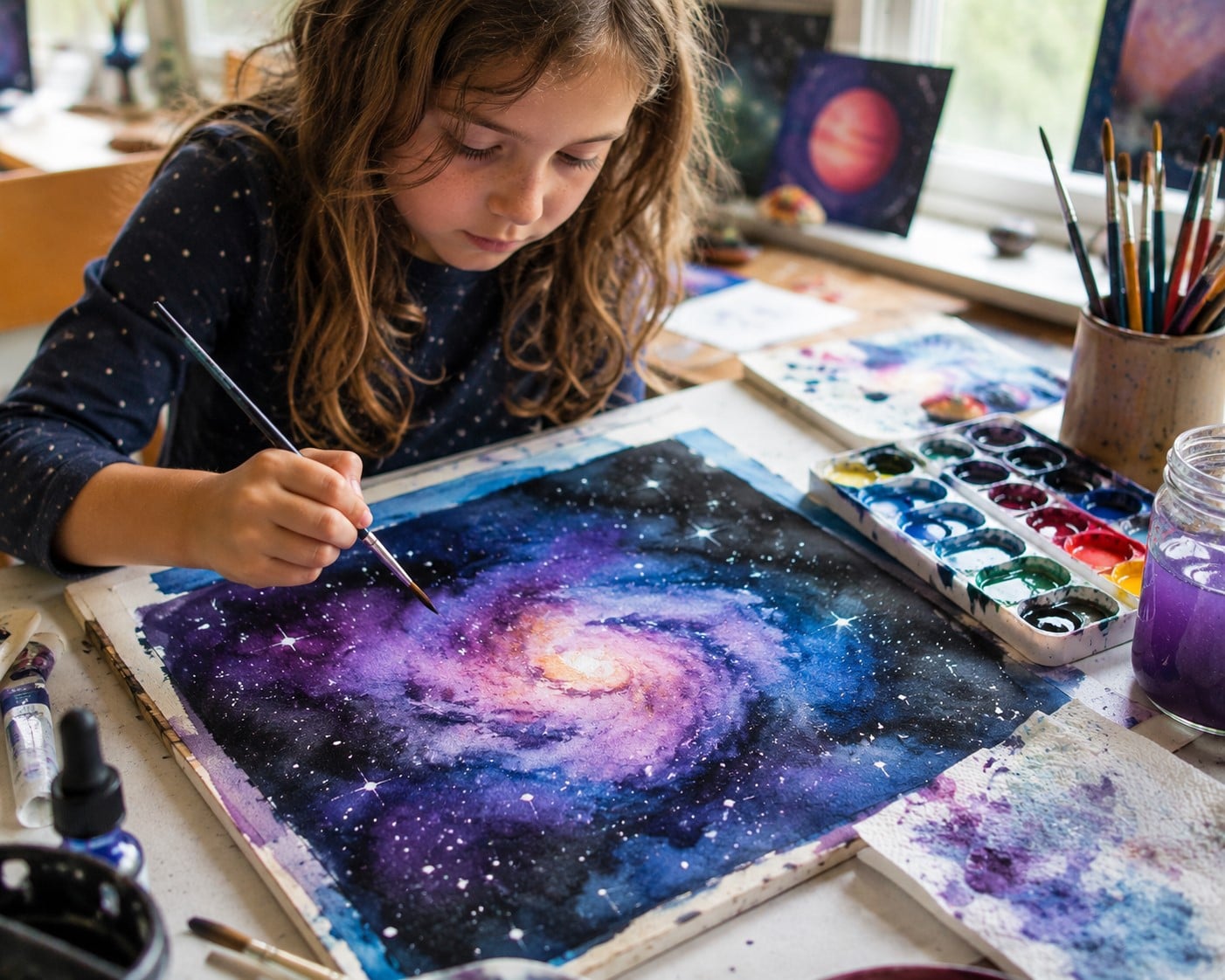 Galaxy Watercolour Art