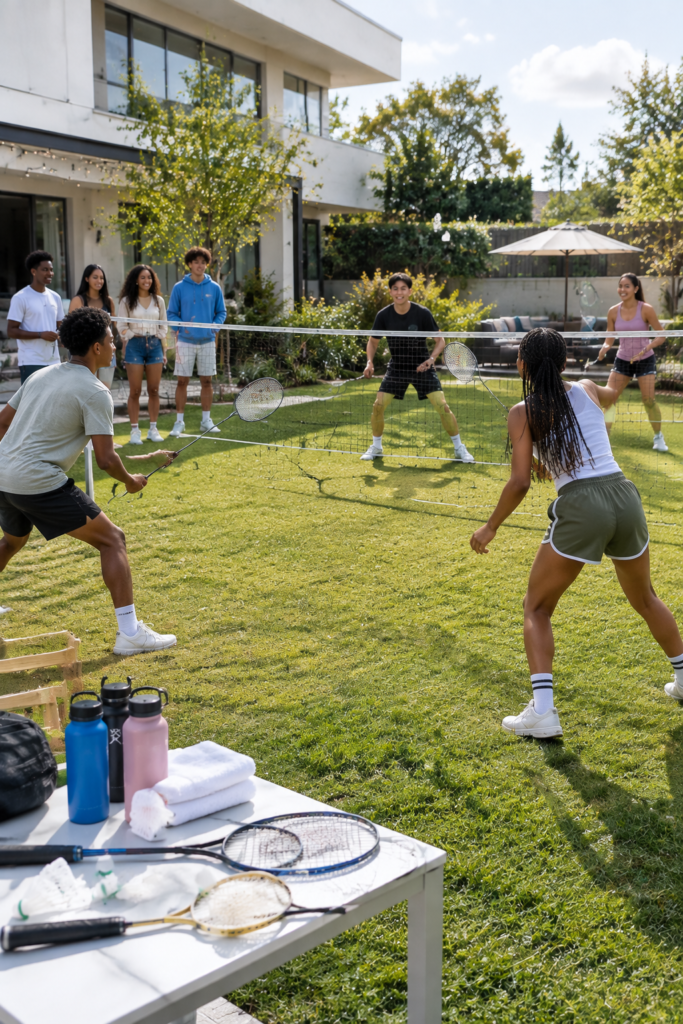 Backyard-Badminton-Gathering