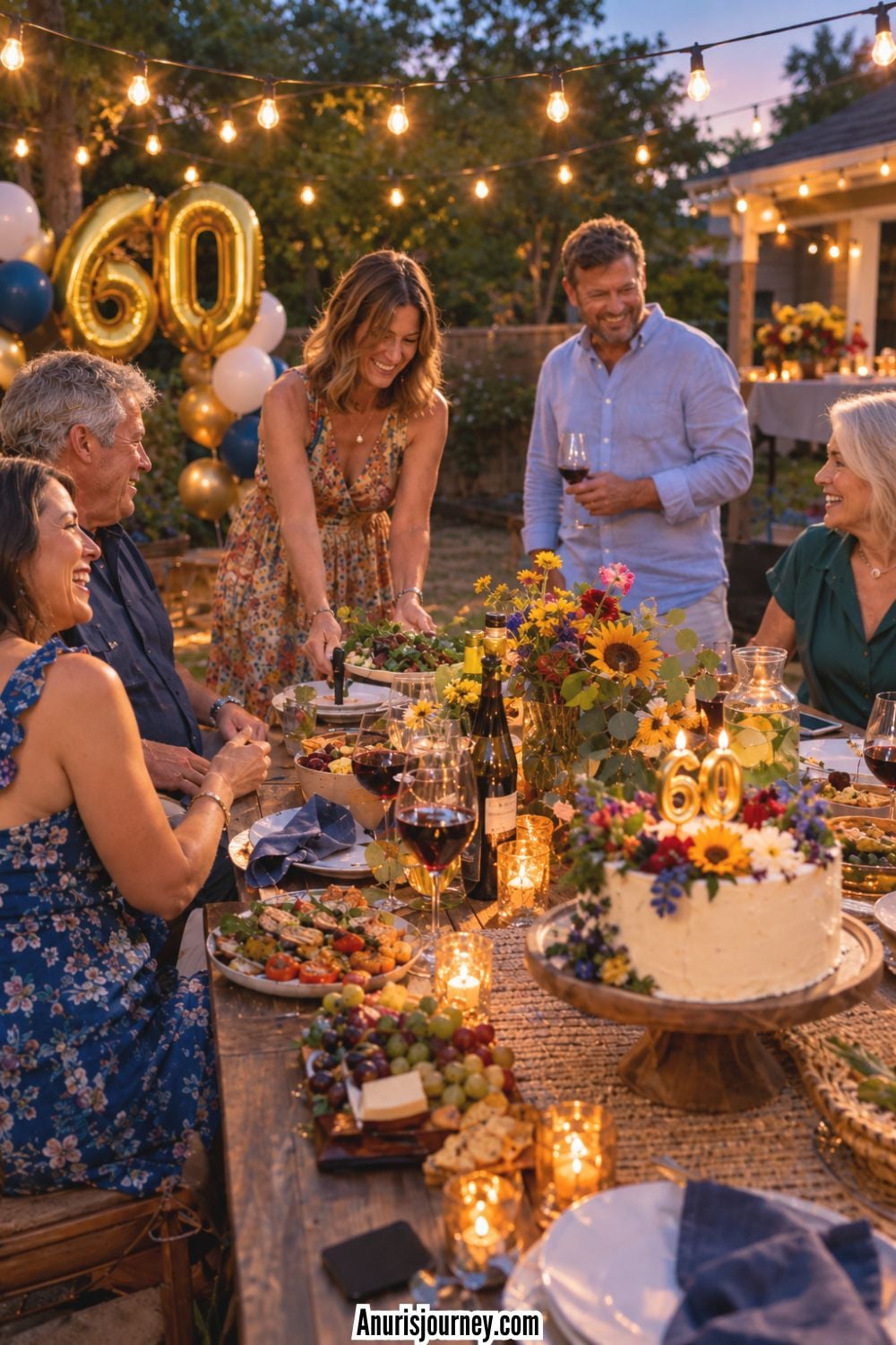 Backyard-Dinner-Party-Under-the-Lights-Fun-60th-Birthday-Party-Ideas-For-Adults