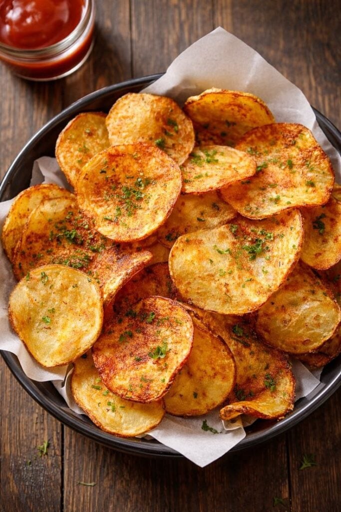 Baked-Tortilla-Strips-With-Salsa-easy-birthday-snacks-for-teens.