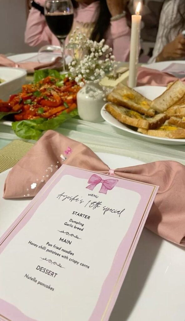 Birthday-Dinner-With-a-Homemade-Menu-Card