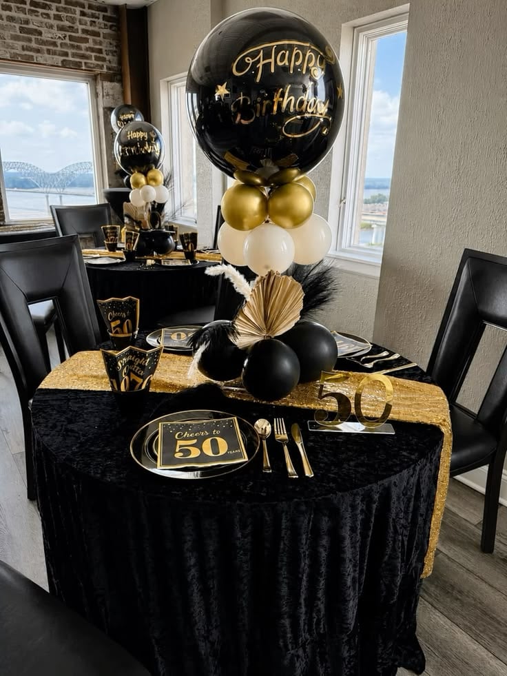 Black-and-Gold-Birthday-Theme-That-Feels-Instantly-Festive-50th-Birthday-Party-Themes
