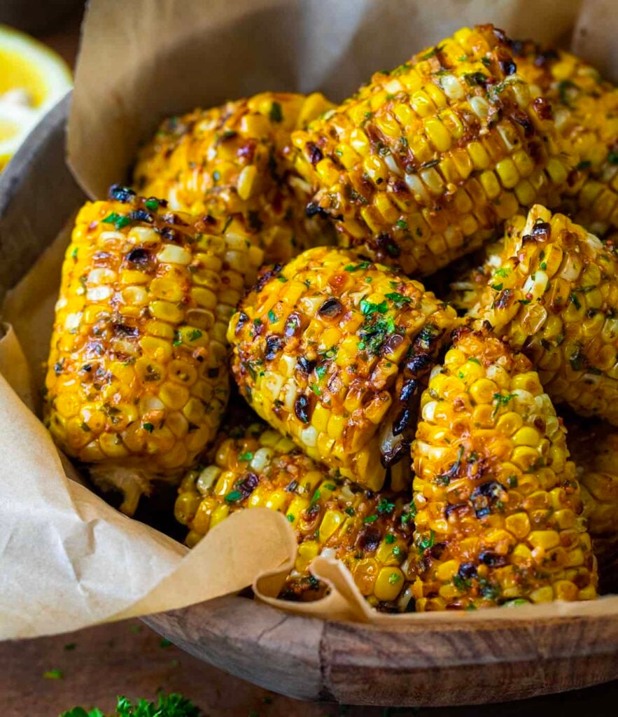 Corn-on-the-Cob-Pieces-With-Flavoured-Butter-birthday-party-food-ideas-for-teens.
