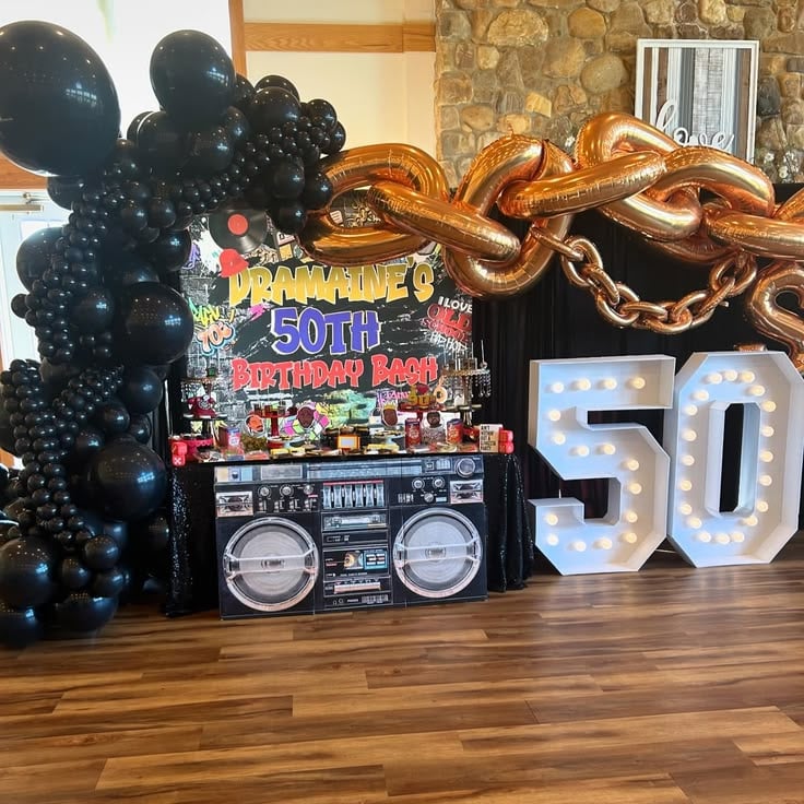 Old-School-Hip-Hop-Birthday-Theme-With-Music-at-the-Centre