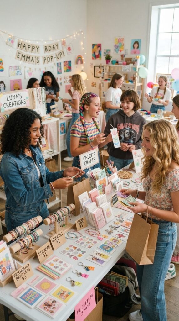 Teen-girls-running-pop-up-shop