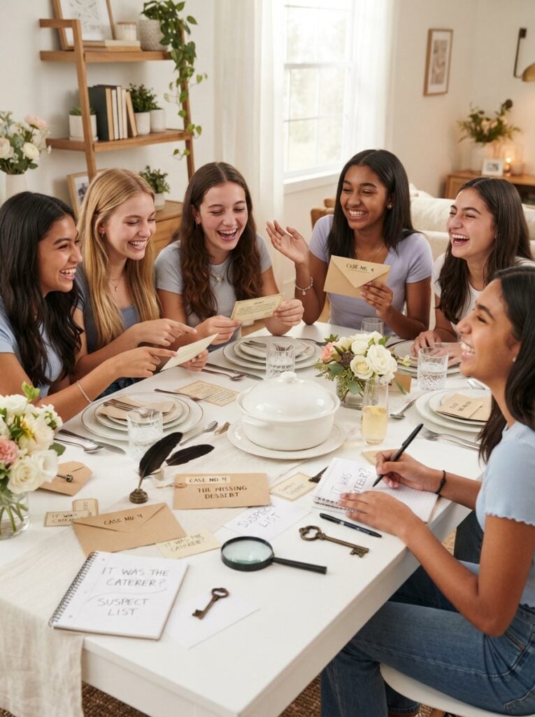  Teens_solving_mystery_dinner_clues.