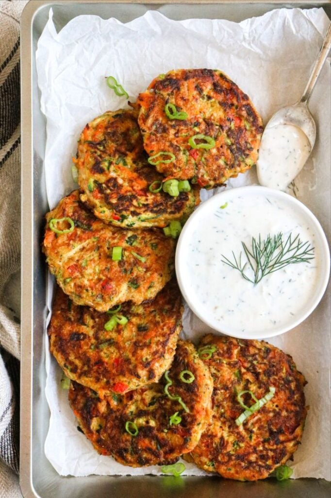 Vegetable-Fritters-With-Dips-birthday-party-food-ideas-for-teens.