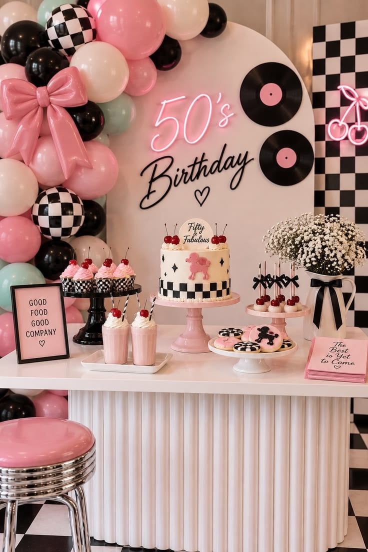 Vintage-1950s-Birthday-Theme-Inspired-by-the-Good-Old-Days.