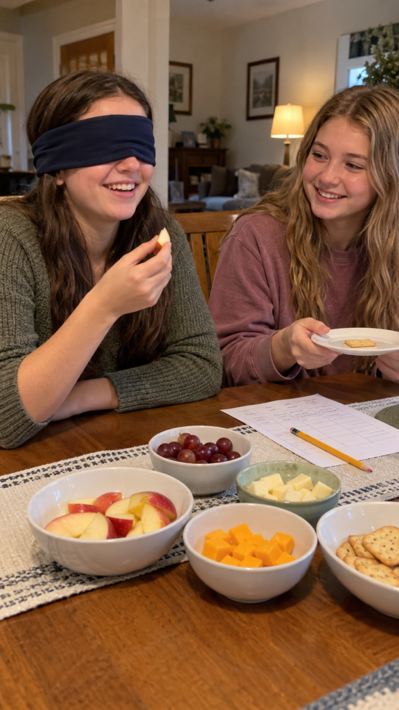  A-Friendly-Blind-Taste-Test-cheap-sleepover-ideas-for-teens