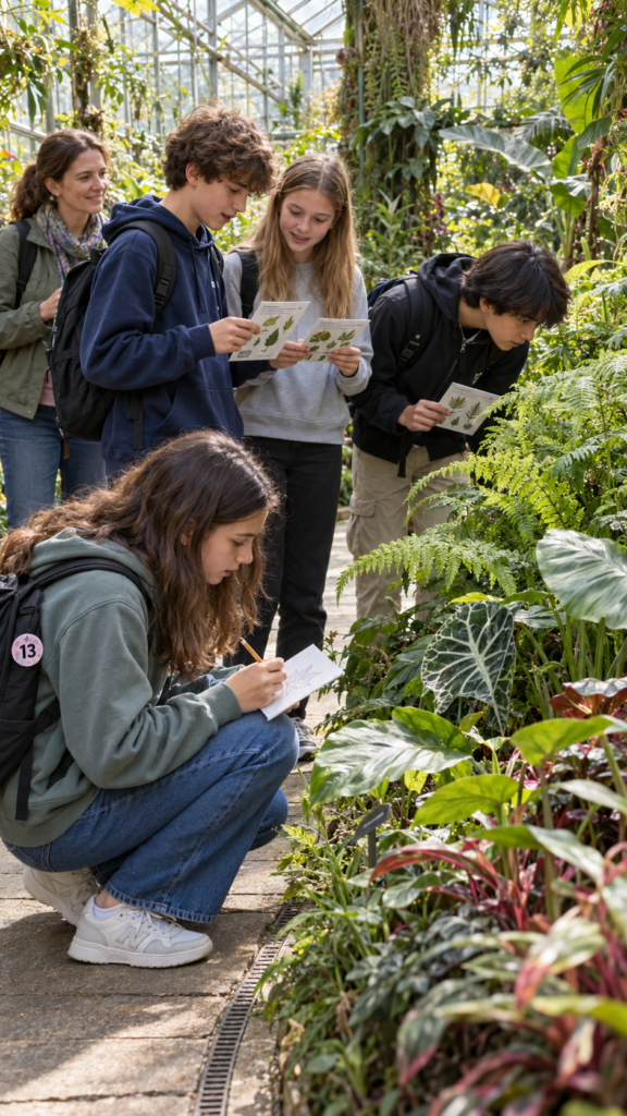 Birthday-botanists-explore-the-greenhouse