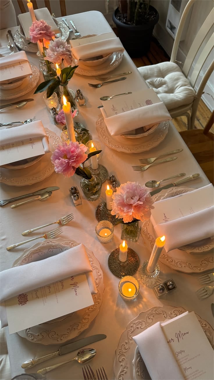 Candlelit-Tablescape-With-Taper-Candles