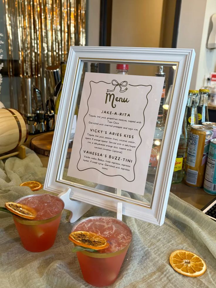 Cocktail-Bar-With-a-Custom-Drink-Menu-Sign-Adult-Birthday-Party-Decoration-Ideas