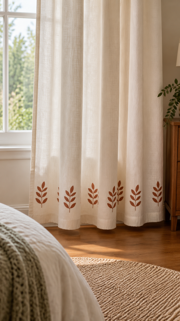 Cozy-Botanical-Curtain-by-the-Window.