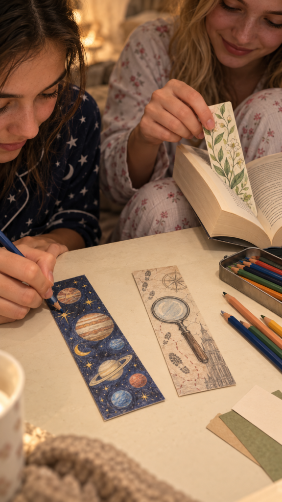 Cozy-Sleepover-Bookmark-Crafting