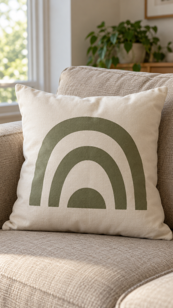 Cream-Cushion-with-Olive-Arch-Design
