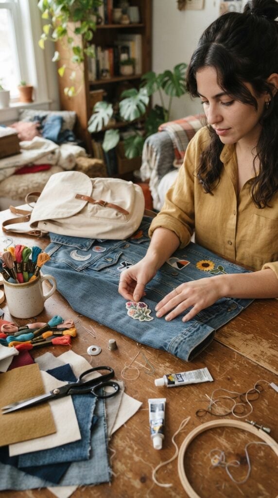 Decorating_clothing_with_fabric_